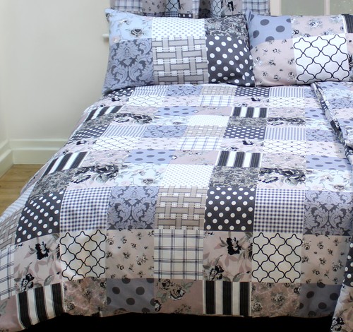 Patchwork grey black white - patchwork,