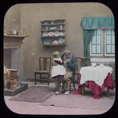 Glass magic lantern - lantern, slide
