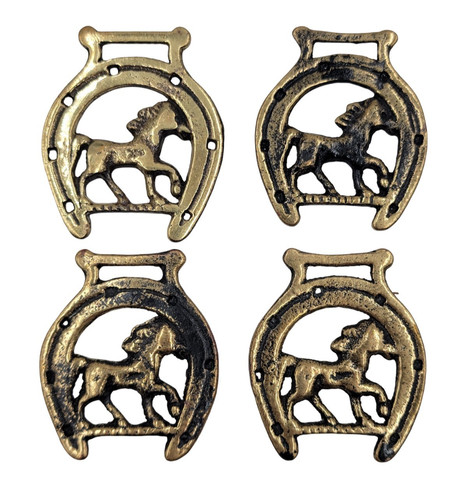 Vintage brass horse - horse, medallion