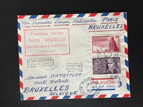 France 1957 30f on paris - 8f, +