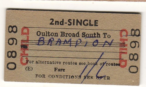Railway ticket btc oulton - railway, btc(e)