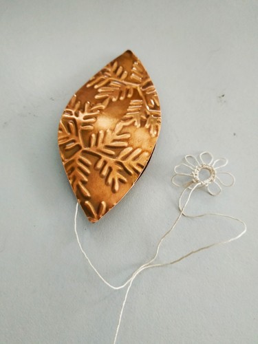 Vintage copper tatting - vintage,
