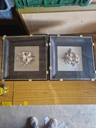Pair vintage mixed media - vintage,