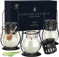 Rustic style metal candle - metal,