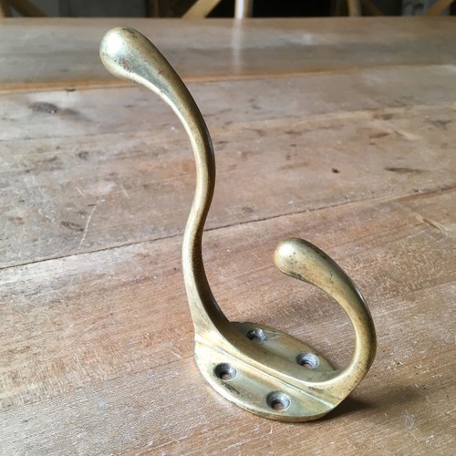 Antique brass coat hook - antique,