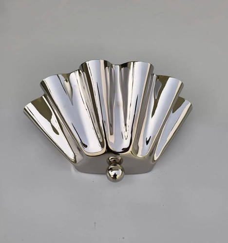 Half flower brass wall sconce - brass,