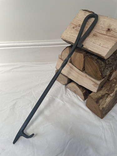 Hand make fire poker - fire, log