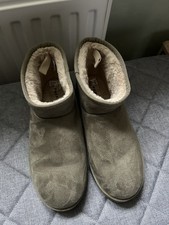 Khaki Green Fur Lined Boots Size 8