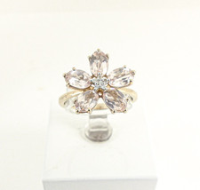 9ct gold morganite diamond - 9ct,