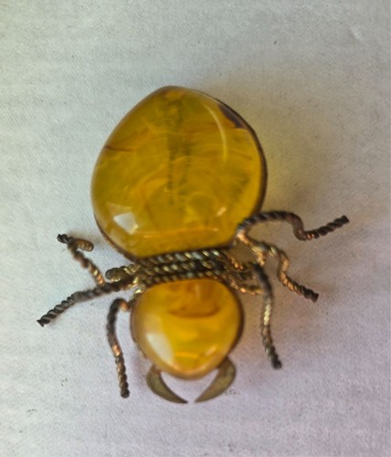 Vintage soviet amber - amber, glass
