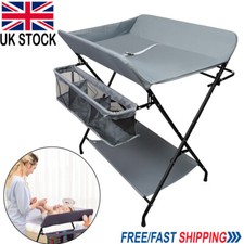 Baby Infant Changer Unit Table Folding Nursery Changing Station Bath Mat Storage