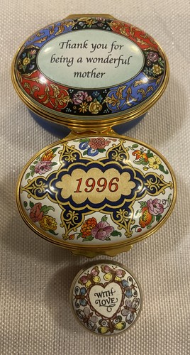 Halcyon days enamel pill boxes - days,