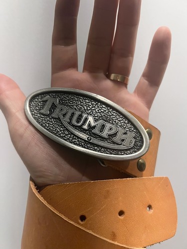 Triumph motorcycle buckle - motorcycle,