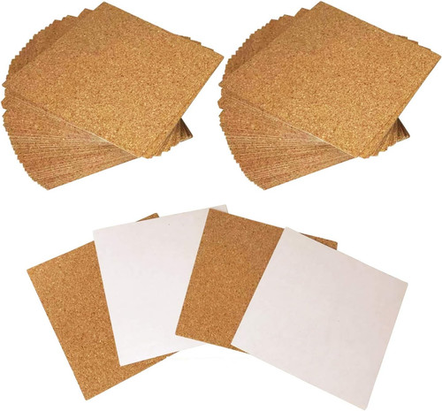 Self adhesive cork square - cork,