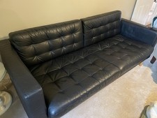 Ikea landskrona black leather - landskrona,