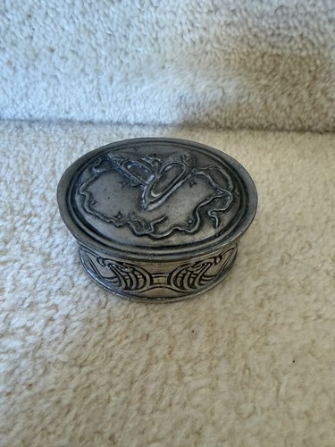 Vintage pewter small trinket - small,