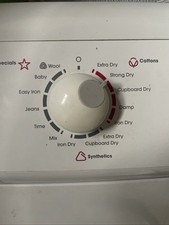 Tumble Dryer Knob Control Zanussi Electrolux White Plastic Genuine Used