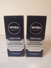 2 x NIVEA MEN Protect & Care Rehydrating Moisturiser Face Cream 75ml Pack