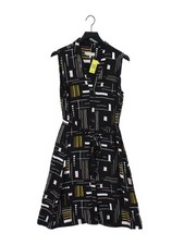 Hobbs A-Line Midi Dress UK14 in Black