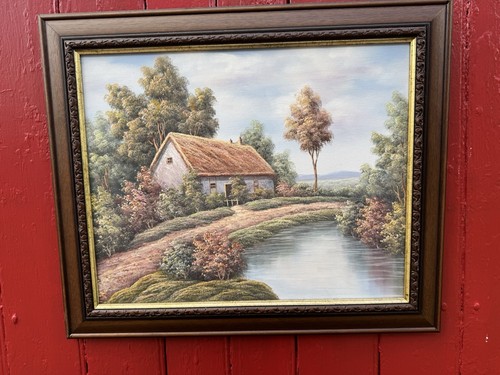 Vintage acrylic painting - painting,