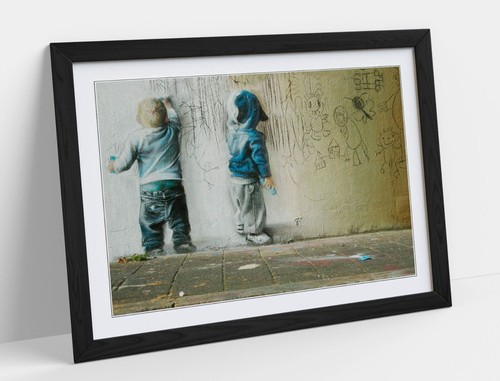 Banksy kids painting - kids, graffiti