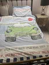 Single duvet cover set Reversible kids Car Stop Sign No Entry