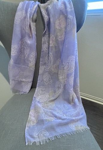 Lavender chiffon scarf long - lavender,