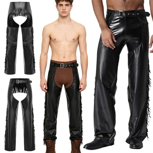 Men faux leather hollow - faux,