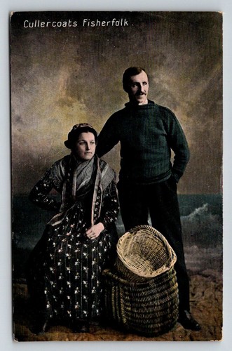 Cullercoats fisherfolk rppc - cullercoats,