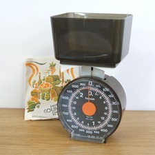 Vintage Retro Hanson Mini Scales Black & White with Calorie Counter Poster