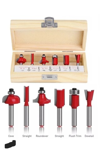 6pc router bit set - 6pc,