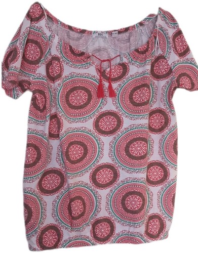 Ladies white printed - white,