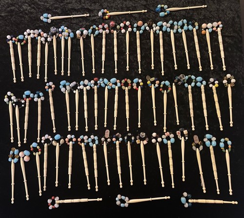 Lace making bobbins bone - x,