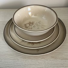 Denby Memories Pattern Dinner Set For 1 -Dinner, Side, Tea Plates & Dessert Bowl