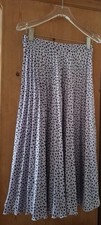 Zara Womens Lilac Pleaded Satin Midi Skirt Size M
