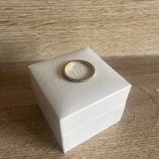 Pandora 14k Gold Plated Sparkling Band  Stacking Ring - Ale Met 54