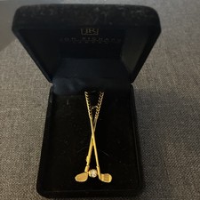 Golf Brooch- in Gold Tone-