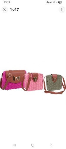 Wicker straw bags boho - bags,