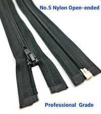 Black Nylon Zips No5 Open