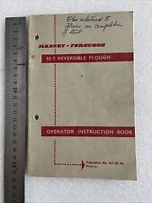Massey Ferguson Original 85-7 Reversible Plough Instruction Manual/Book