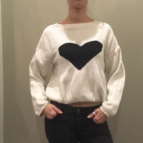 Knitted white jumper - white, 8