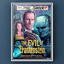 Frankenstein Classic Hammer Horror A4 Print Poster, Classic Movie Wall Decor,