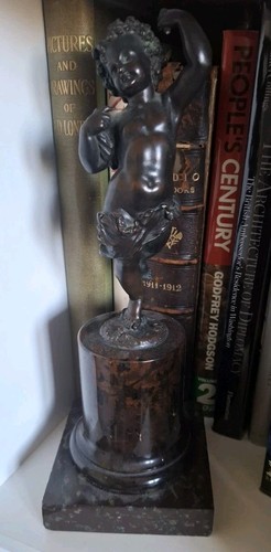 19th century bronze cherub - bronze,