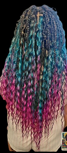 Double ended curly ombre - curly, dread