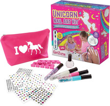 Unicorn Nail Art Kit, 16-Piece Nail Art Set for Girls Nail Studio, Fabulous Girl