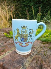 Rare Vintage 1950s Queen Elizabeth II Coronation Mug  Cup Lovatts Stoneware