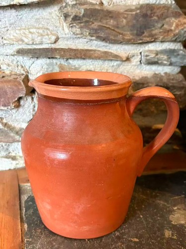 Vintage terracotta jug pitcher - terracotta,
