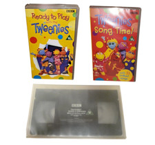 3 Tweenies  VHS Video Tape bundle song time, ready to play, songs and suprises