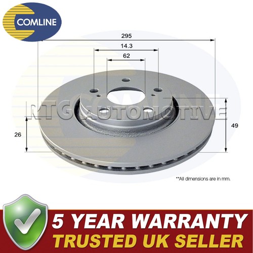 Comline front brake disc - comline, fits