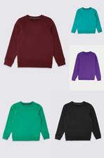 Ex M&S School Jumper Fleece Sweatshirt Uniform Crew & V Neck Many Colors Size